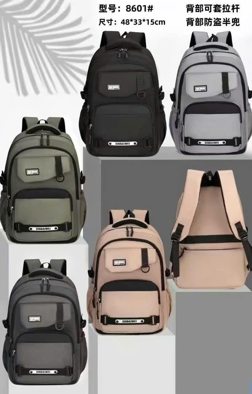 Balo chống trộm XINBAIWEI 8601 – Ngăn sau kín + Quai kéo tiện dụng